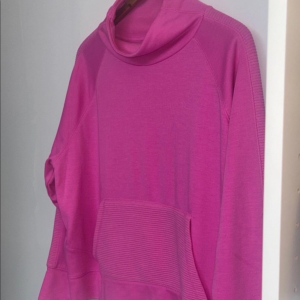 Fila XXL Women’s Hot Pink Cowl Neck Sweatshirt w/ Kangaroo Pocket - Picture 3 of 6
